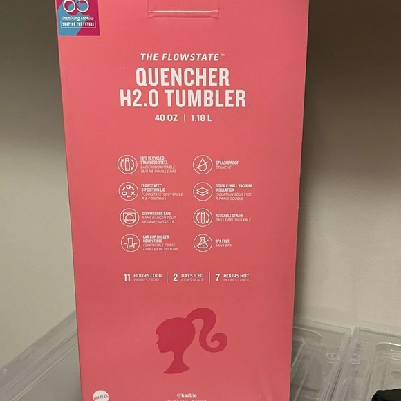 NEW - Barbie x Stanley Tumbler Icon 40 oz Quencher - Picture 3 of 8